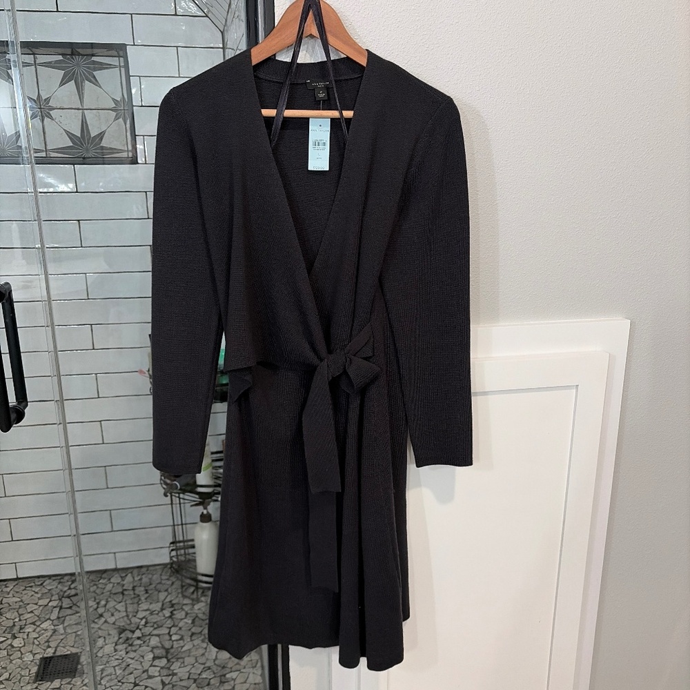 Wrap sweater dress